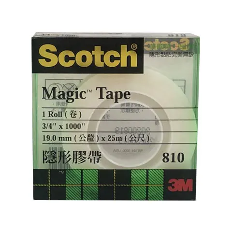 3M Scotch 810LM隱形膠帶3/4(塑盒)